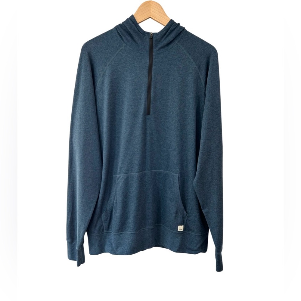 Vuori Blue Half-Zip Hoodie